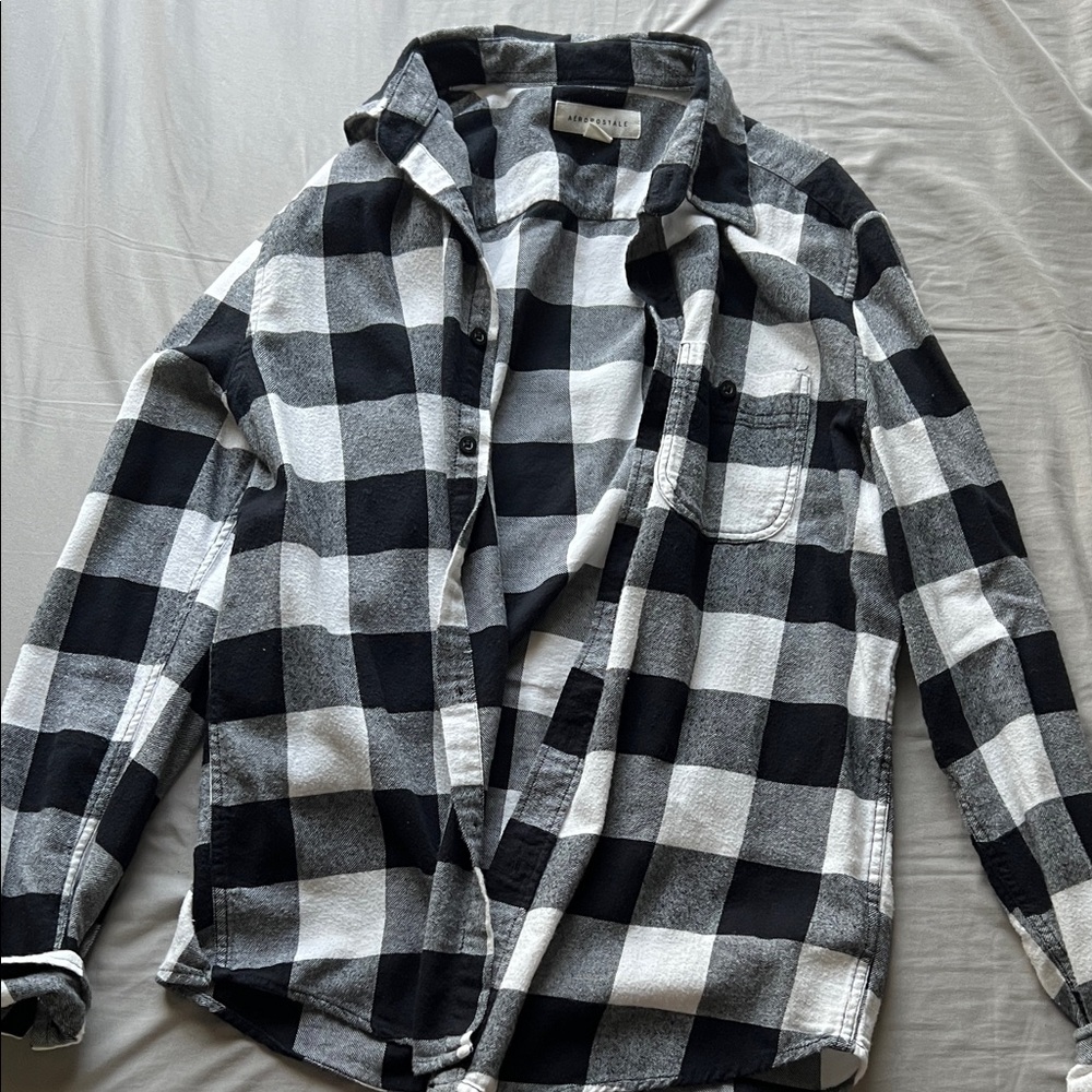 Aeropostale Black and White Checkered Jacket